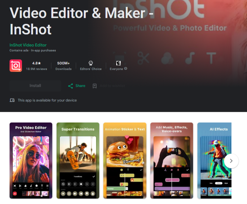 video editor & maker-inshot